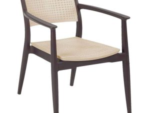 Πολυθρόνα Best 875-123-041 57,5x55x80cm Brown-Beige