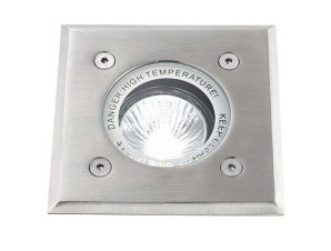 Φωτιστικό Δαπέδου 6222 1XGU10 10,5×10,5cm Inox Perenz