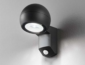 Φωτιστικό Τοίχου – Απλίκα 6318 A Με Αισθητήρα 12W Led 12x18cm Graphite Perenz