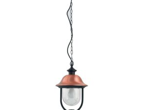 Φωτιστικό Οροφής Venezia LANT-VENEZIA-S1 1xE27 60W 25x110cm Black-Copper Intec