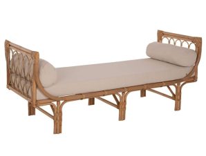 Καναπές Charmella HM9659 Διθέσιος 187x69x76cm Με Μαξιλάρια Natural-Beige