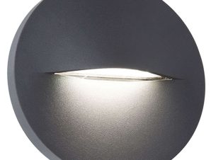 Φωτιστικό Τοίχου – Απλίκα Round Vita 4298300 Φ14cm Led 170lm 3W 3000K Anthracite Viokef