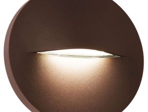 Φωτιστικό Τοίχου – Απλίκα Round Vita 4298301 Φ14cm Led 170lm 3W 3000K Brown Viokef