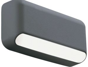 Φωτιστικό Τοίχου – Απλίκα Seren 4309301 15,5×3,7×7,5cm Led 160lm 3W 3000K Anthracite Viokef