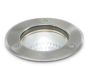 Φωτιστικό Δαπέδου Χωνευτό Park Round Medium 032825 15×19,5cm E27 max 60W Steel Ideal Lux