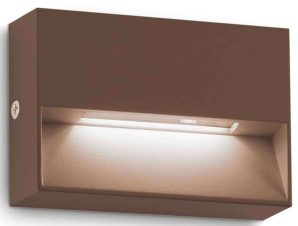 Φωτιστικό Τοίχου – Απλίκα Dedra 316895 10x3x6,6cm Led 160lm 1,5W 3000K Coffee Ideal Lux