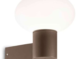 Φωτιστικό Τοίχου – Απλίκα Clio 326788 9×21,5×9,5cm 1xE27 42W Coffee Ideal Lux