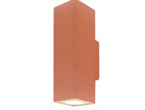 Φωτιστικό Tοίχου – Σποτ Up-Down MK0022STC 2xGU10 IP65 Terracotta Aca