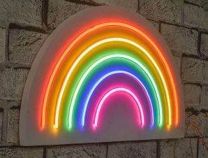 Διακοσμητικό Φωτιστικό Τοίχου Rainbow 395NGR1815 50x2x26cm Led 25,2W Multi Wallity