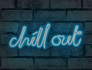 Διακοσμητικό Φωτιστικό Τοίχου Chill Out 395NGR1537 39x2x14cm Led 13,6W Blue Wallity