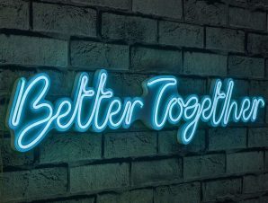 Διακοσμητικό Φωτιστικό Τοίχου Better Together 395NGR1512 84x2x16cm Led 22,6W Blue Wallity