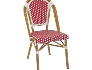 Καρέκλα Bistro Paris 46x54x88cm White – Red