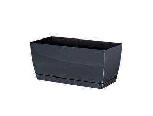 Ζαρντινιέρα Με Πιάτο (24x12x11) Marhome Coubi Case Γραφίτης 09-DUPP240-426U